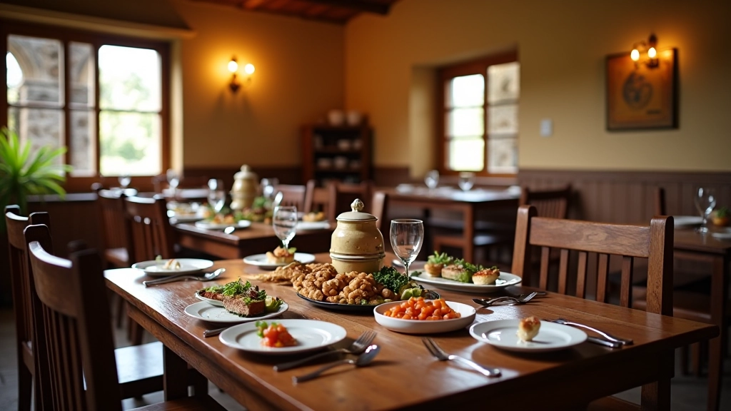 Comida tradicional argentina en mesa de estancia